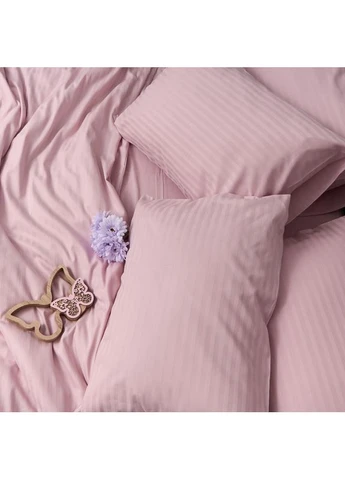Комплект постільної білизни Satin Stripe Полуторний Євро 160х220 наволочки 2х50х70 (MS-820017066) Moon&Star Blush Satin (400232003)