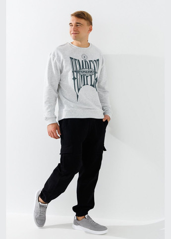 Сірий світшот з принтом чоловічий -15 shop (2000990807939) Demos (315961221)