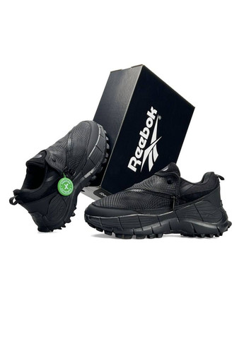 Чорні Осінні кросівки чоловічі reebok all black No Brand Zig Kinetica 2.5 Edge x Spyder