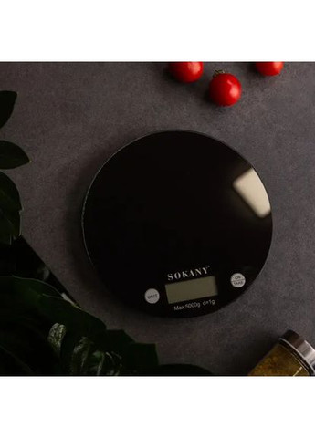 Весы кухонные до 5 кг электронные для взвешивания продуктов настольные весы без чаши на батарейках SK-19023B Sokany (370676232)