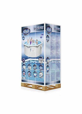 Сборный бассейн Hydrium 56566-15835, 300x122 см 7630 л, с песчаным фильтром, лестницей и тентом Bestway (332329926)