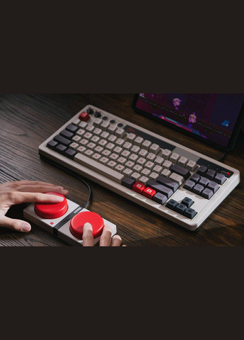 Механическая беспроводная Ретро клавиатура Retro Mechanical Keyboard 8BitDo (313867793)
