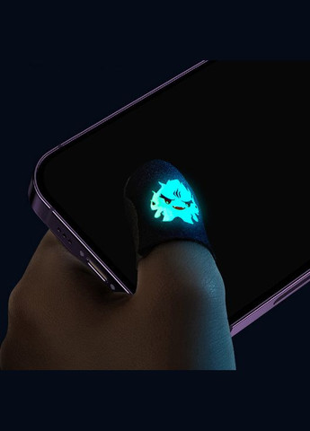 Игровые напальчники Ghost 3.0 черные для игры на телефоне смартфоне носочки для пальцев (светятся в темноте) No Brand (305199933)