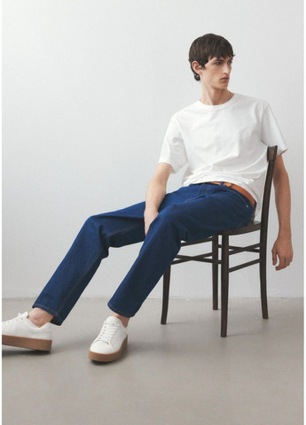 Чоловічі розслаблені джинси Relaxed fit (58051) W32 L32 Темно-сині H&M (316575726)
