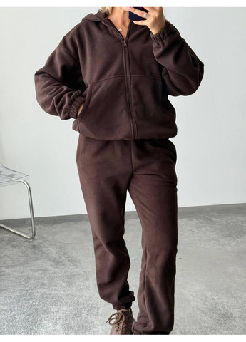 Костюм жіночій спортивний флісовий теплий на осінь на змійці з капюшоном JUGO Hype 031 (361146543)