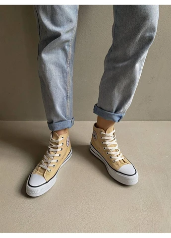 Бежевые летние кеды converse chack taylor beige конверс No Brand