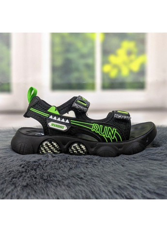 Черные повседневные босоножки детские для мальчика Paliament на липучке