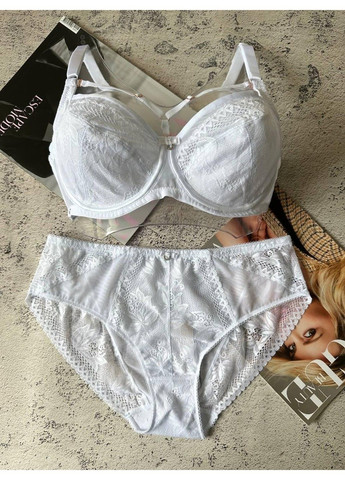 Білий жіноча білизна зі стрепами комплект на чашку d білий Lanny Mode