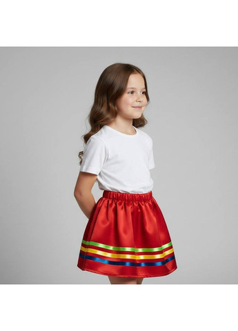 Красная однотонная юбка Piccolo