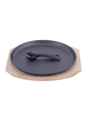 Чавунна сковорода зі знімною ручкою на дерев'яній підставці 25 см Kamille (289461870)