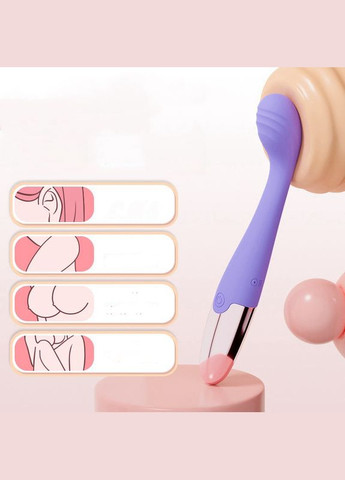 Вибратор фиолетовый для стимуляции точки G с рельефной текстурой, 10 режимов No Brand (315725448)