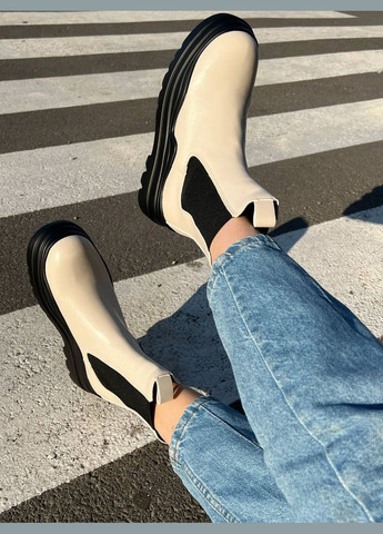 Осенние ботинки женские из эко кожи (1380) No Brand из искусственной кожи