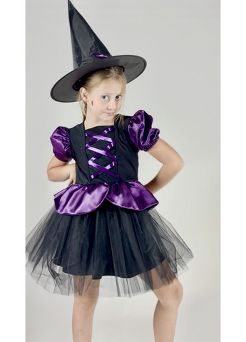 Платье Ведьмочки+шляпка Состав: атлас, мягкий фатин, натуральная подкладка В комплекте: платье+шляпа No Brand (368709653)