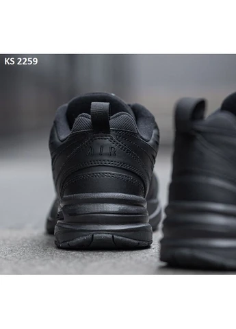 Черные летние кроссовки nike air monarch iv black найк аир No Brand