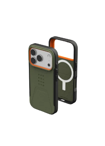 Чохол для iPhone 17 Pro, Civilian MagSafe, Olive/Orange UAG (391429278)