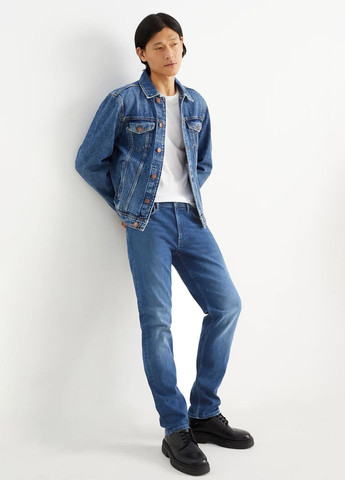 Синие демисезонные джинсы slim fit C&A