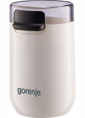 Кавомолка роторна 150Вт, об'єм зерен-45г, 3 ступеня помолу, пластик/метал, білий Gorenje (315030277)