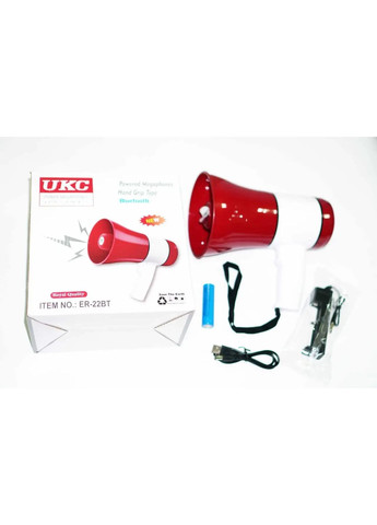 Гучномовець рупор мегафон ER-22BT червоний UKC (363329740)
