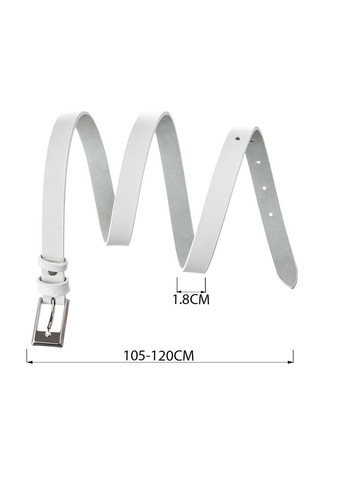 Ремінь тонкий жіночий 11252 Білий Grande Pelle (329149658)