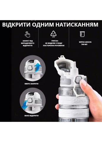 Тританова пляшка KANGZYUAN білого кольору 700 мл для напоїв TKK (314709857)