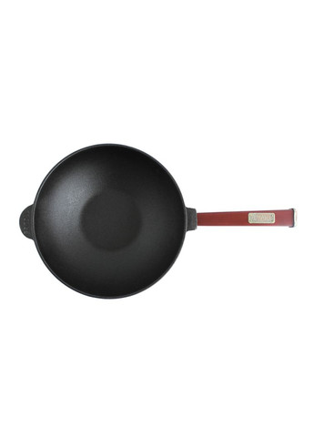 Сковорода чавунна з дерев`яною ручкою Бордо та чавунною кришкою-сковородою WOK 2,2 л Brizoll (322732453)