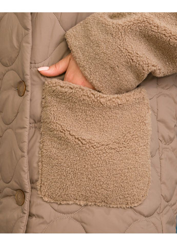 Кофейная демисезонная куртка 2038-1 Alenka Plus