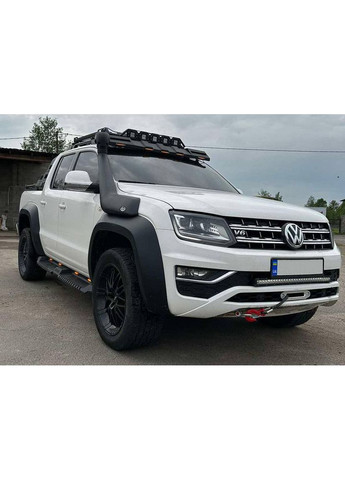 Боковые пороги Dakar V2 с LED (2 шт, металл) для Volkswagen Amarok 2010-2022 гг No Brand (391759679)