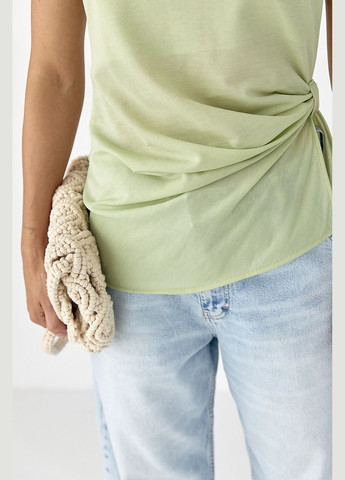 Вискозная майка с асимметричным низом Lurex — 335400984