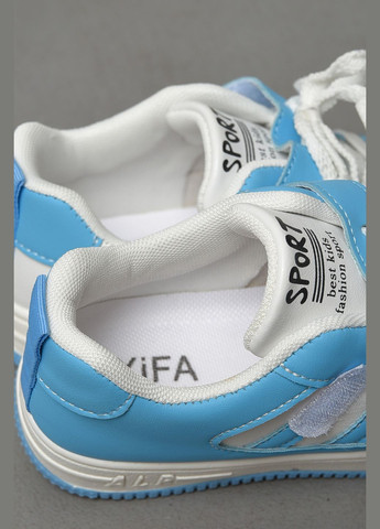 Блакитні осінні кросівки дитячі блакитного кольору на шнурівці Let's Shop