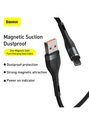 Кабель магнитный для зарядки телефона Zinc Magnetic Apple Lightning 100см |2.4A| Baseus (337351283)