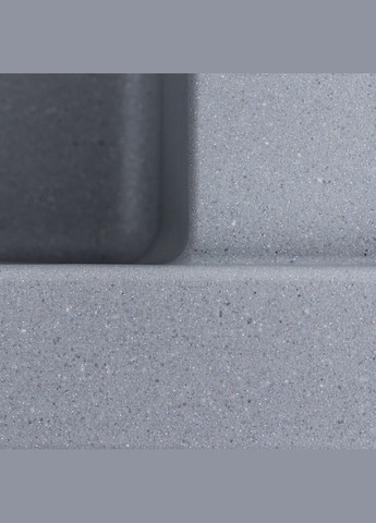 Гранітна мийка для кухні 6550 LOTOS матовий сірий металік Platinum (269793005)