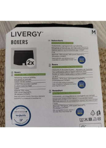 Боксеры мужские 2 шт — хлопок, черные Livergy (378275473)