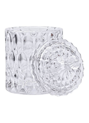 Конфетница с крышкой Ø 7.5 см ваза сахарница круглая стеклянная HP-4-102 Yiwu (353503185)