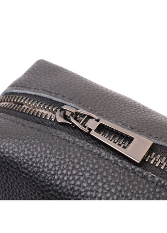 Сумка на одне відділення в класичному кольорі з натуральної шкіри 22606 Чорна Vintage (297956917)