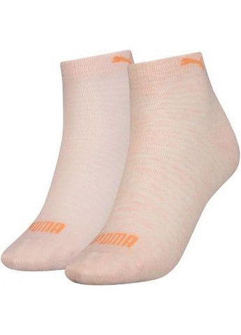 Помаранчеві шкарпетки women's quarter 2-pack light oragne Puma однотонні (333959814)