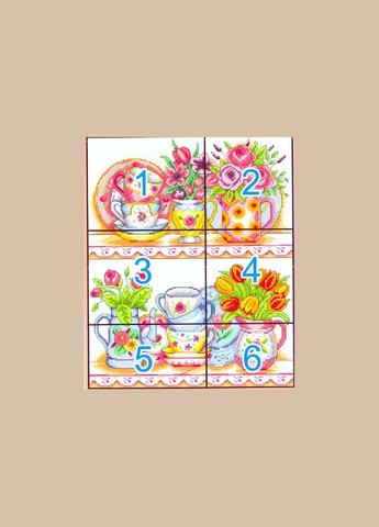 Набор для вышивания по нанесённой на канву схеме "The vase on the shelf". AIDA 14CT printed, 36*43см Joy Sunday (313614250)