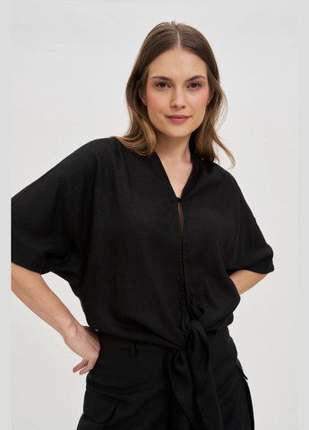 Чорна блузка жіноча Moodo