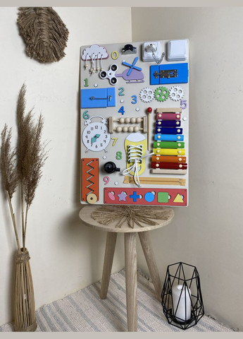 Универсальный бизиборд в цветах радуги 40х60 см No Brand (348357576)