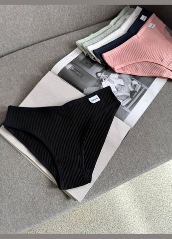 Жіночі труси сліпи в рубчик комплект зручних сліпів 6 шт для повсякденного комфорту No Brand (301646597)