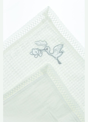 Плед детский на трикотаже Аист 85*80 см белый (40220) BABYKROHA (297200179)