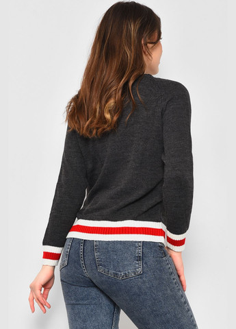 Серый демисезонный свитер женский серого цвета пуловер Let's Shop