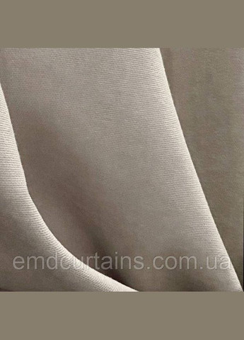 Штора на тесьме 1 шт ширина-180 высота-250 микровелюр Серо-бежевый No Brand (337356304)