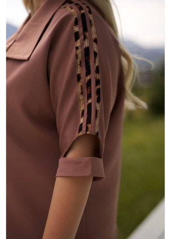 Костюм деловой, тройка: "Лео- лампасы" с лео втавками мод ВДЖВ-1032, мокко, 56-58 No Brand (355469581)