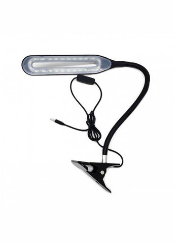 Гнучка настільна лампа світлодіодна LED на прищіпці BL-01 USB кабель Чорна Beluck (365752135)