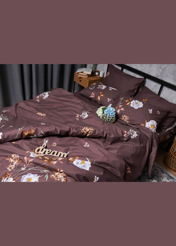 Комплект постельного белья Микросатин Premium «» полуторный 143х210 наволочки 2х40х60 (MS-820005020) Moon&Star floral mocha (293148352)