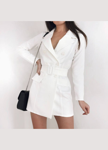 Білий сукня-піджак Fashion