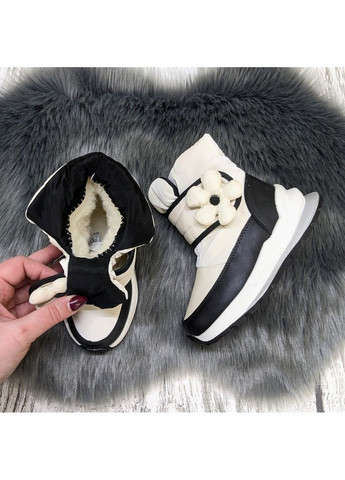 Бежевые повседневные зимние ботинки детские зимние для девочки Kimboo