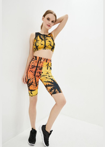 Спортивний топ без рукавів з принтом "Тропік", помаранчевий розмір S дайвінг 4PROFI (303282907)