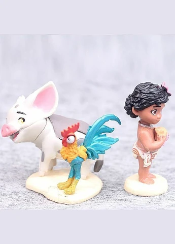 Фігурки з мультфільму Моана Moana Disney 5 шт/компл ПВХ 6-10 см Моана, принцеса Мауї, вождь, Туї, Тала Moana, Princess of Maui, Shantou (334012862)