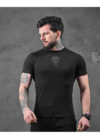 Тактична чоловіча футболка Череп чорна No Brand (358203718)